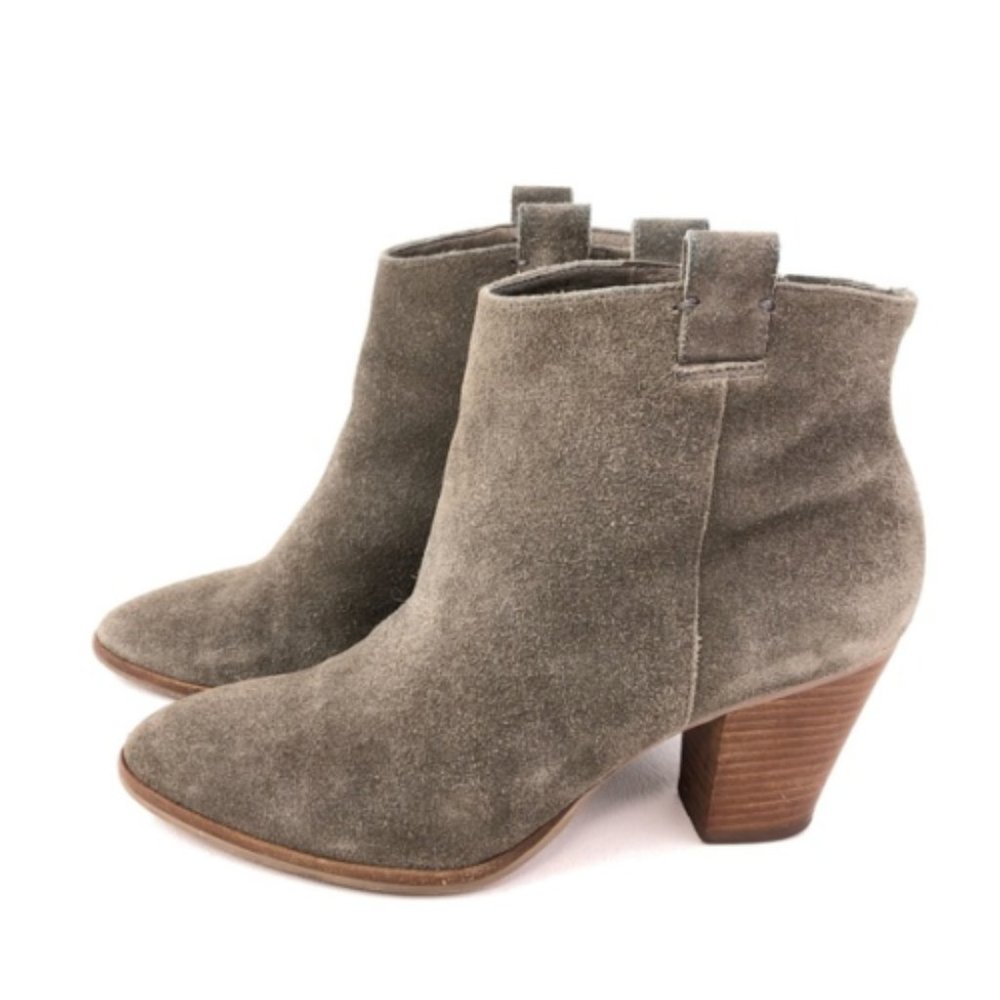 J crew  Eaton taupe suede pull on ankle bootie
